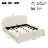 Christopher Knight Home Olga Modern Linen Upholstered Bed Frame with Curved Headboard - 3 of 4