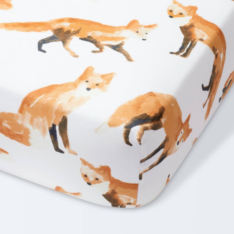 Crib Fitted Sheet - Cloud Island&#8482; Foxes, 1 of 7