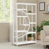 Lirago Freestanding Bookcase - 9-Tier Open Shelf Etagere with Metal Frame & Woodgrain Shelves White - 3 of 4