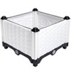 The Lakeside Collection Planter Garden Plastic 12 Inch Raised Self Watering Black Or White - 12" Raised Plastic Planter White - 2 of 4
