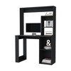 NicBex Home Office Desks Morden Desk with Storage Office Home Desks Work Writing Table with Open Storage Shelves for Study, Black - 3 of 4