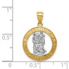 Black Bow Jewelry 14k Yellow Gold & White Rhodium Plated St Christopher Pendant - 4 of 4