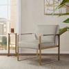 NicBex Velvet Accent Chair,Upholstered Living Room Chairs with Mid-Height Backrest and Metal Arms and Legs,Accent Chairs for Living Room - 2 of 4