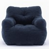 Homy Casa Plush Teddy Fleece Bean Bag Chair, Navy Blue – Cozy Lounge Seating for Living Room or Bedroom - 4 of 4