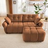 78.7" Chenille Modular L-Shaped Sectional Sofa with High-Resilience Cushions and Ottoman for Small Living Room - 3 of 4