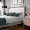 NicBex Queen Upholstered Platform Bed Frame with Boucle Fabric Headboard,Solid Wood Slats Support,No Box Spring Needed,Easy Assembly,White - 2 of 4