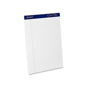 Ampad Gold Fibre Notepads 8.5" x 11.75" Narrow Ruled White 353195 - 1 of 3