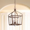 Minka Lavery Dark Rubbed Aged Silver Pendant Chandelier 18" Wide Industrial 4-Light Fixture for Dining Room House Foyer Kitchen - 2 of 2