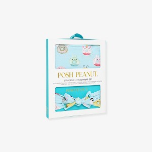 Girls Donuts Swaddle And Headwrap Set - Posh Peanut - 1 of 4