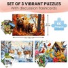QUOKKA 60 Pieces Dementia Puzzles for Elderly - 3SET Large Piece Puzzles for Seniors - 9 Memory Flashcards with Facts - 2 of 4