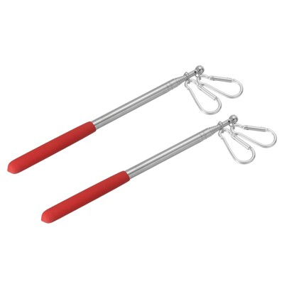 Unique Bargains Stainless Steel Portable Telescopic Flag Pole 2 Pcs