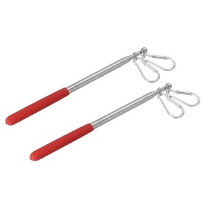 Unique Bargains Stainless Steel Portable Telescopic Flag Pole 2 Pcs - 1 of 4