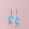 Ross-Simons 15.00 ct. t.w. Blue Topaz Drop Earrings in Sterling Silver - 4 of 4