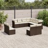 vidaXL Outdoor Sofa Set Brown (sofa), Cream white (cushions) - 2 of 4
