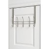 Home Mart Goods Heavy Duty Satin Nickle Over The Door Hanger Hanging Rack 10 Hooks Organizer - 3 of 3