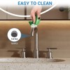 8 Inch Widespread Bathroom Faucet with Pop-Up Drain,3-Hole Bathroom Sink Faucet,High-Arc Design 360°Swivel Spout,Solid Construction，for Bathroom - 4 of 4
