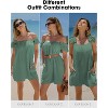 EXLURA Women's Summer Casual Ruffle Sleeveless Rompers 100% Cotton Loose Shorts Jumpsuit Overalls Beach Vacation Outfits 2025 - 3 of 4