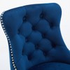 Okak Set of 2 Button Tufted Swivel Counter Height Bar Stools for Dining Rooms,Velvet  Upholstered Counter Bar Stools Without Arm - 4 of 4