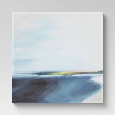 30" x 30" Abstract Unframed Wall Canvas Blue - Threshold™