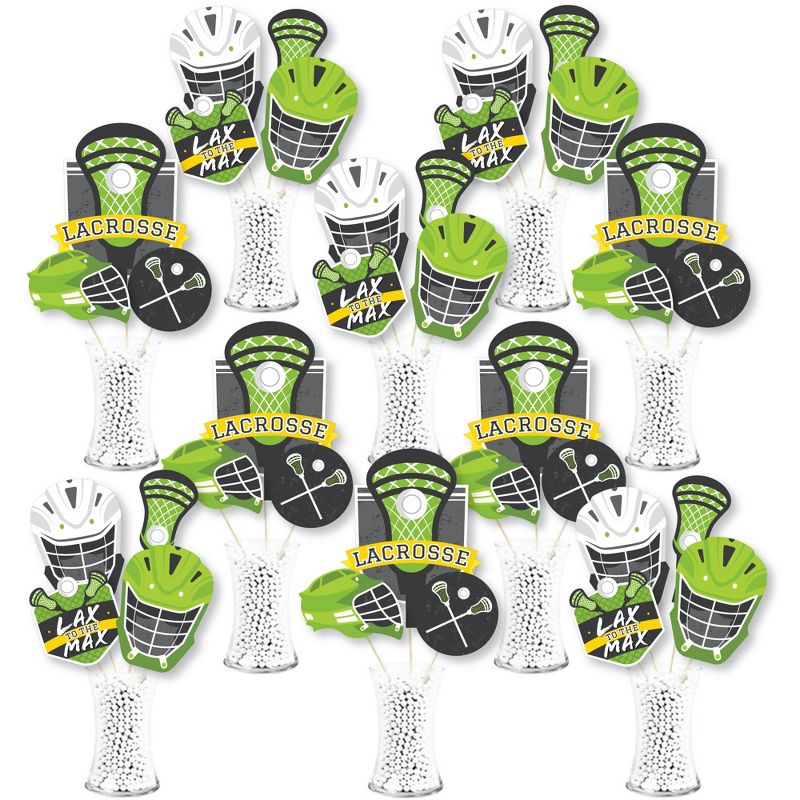 Big Dot of Happiness Lax to the Max Lacrosse Party Centerpiece Sticks Showstopper Table Toppers 35 Pieces, 1 of 9