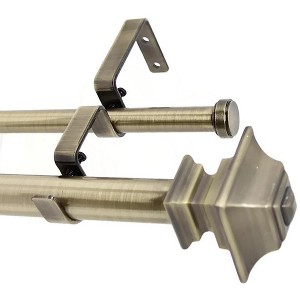 Urbanest Pila Manhattan 1-inch 5-8 inch Double Drapery Curtain Window Rod Set - 1 of 4