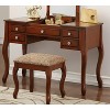 NicBex Vanity Desk with Mirror Dressing Table with Flip-top Mirror, Storage Drawers, Makeup Desk with Tufted Seat Stool for Apartment - 2 of 4