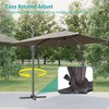 Sonkuki 10x8FT Round Offset Outdoor Patio Solar LED Cantilever Umbrella, 360° Rotation and Canopy Angle Adjustment - 4 of 4