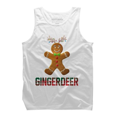 Men's Design By Humans Gingerbread Reindeer Matching Family Group Christmas Pajama By Forever9 Tank Top