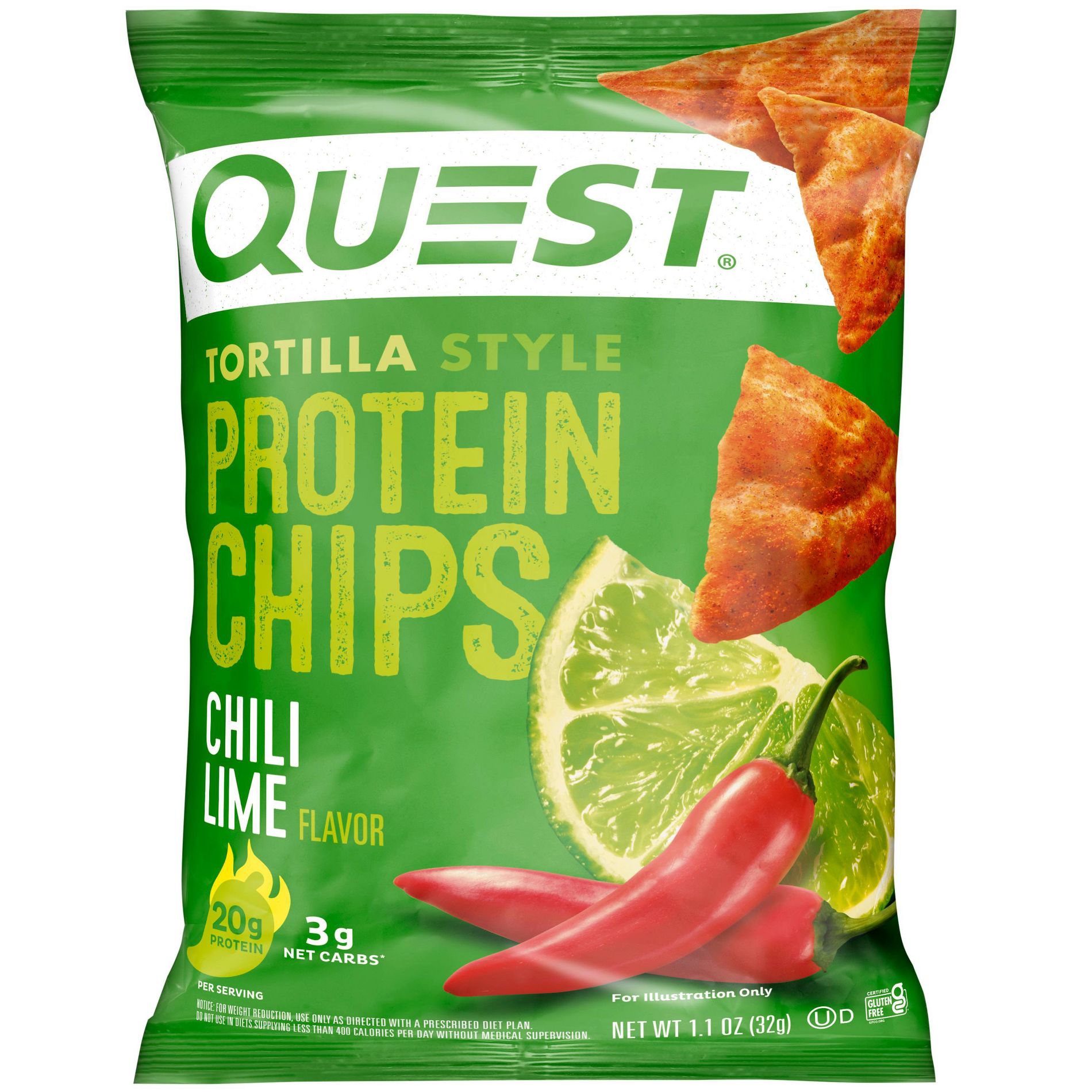 Quest Nutrition Protein Chips - Chili Lime - 1.1oz