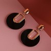 SOHI Women's Onyx Black Casual Drop Earrings - 2 of 4