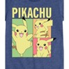Girls' - Pokémon - Pikachu Pastel Grid Fitted Short Sleeve Graphic T-Shirt - 2 of 4