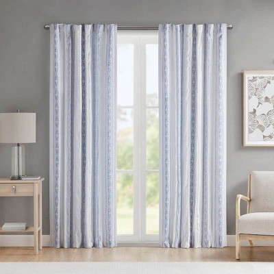 Kumasinova 1PC/2PCS 84"/95" Print Boho Curtains Panel,Window Curtains with Chenille Stripe,Kitchen Curtains for Living Room & Bedroom Curtains Decor