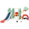 7 in 1 Toddler Slide and Swing Set, Kids Freestanding Slide Climber with Adjustable Swing and Basketball Hoop, Soccer Golf and Ring Toss Game - 2 of 4