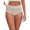 INSPIRE CHIC Women's High Waisted Lace Trim Briefs Cotton Full Coverage Underwear Panties - 4 of 4