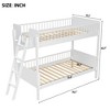 Luxystar Twin Size Wooden Bunk Bed with 3 Storage Shelves and Guardrails, Ladder can be Changed Left or Right - 2 of 4