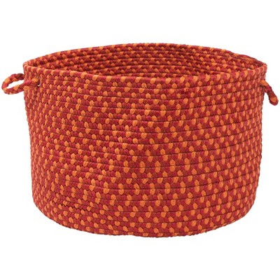 Colonial Mills All-Weather Indoor/Outdoor Storage Basket, Hot Chile