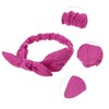 Unique Bargains Girl's Soft Wide Side Knotted Headbands 7.48"x1.97" White Blue 4 Pcs - 3 of 4