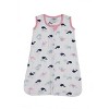 Bacati - Girls Nautical Muslin Whales Boat Pink Blue Navy 4 pc Crib Bedding Set with Sleeping Bag - 4 of 4