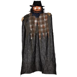 HOMCOM Pumpkin Ghost Outdoor Halloween Decoration with Sound Activated Light Up Eyes & Sound Effects, Prop for Party - 1 of 4