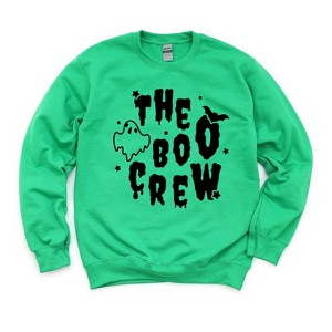 Simply Sage Market Women's Graphic Sweatshirt The Boo Crew Bat and Ghost - 1 of 4