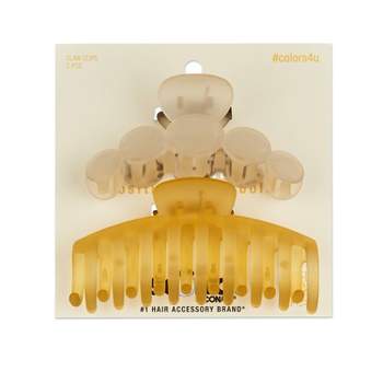scünci be-ü-tiful Frosted Claw Clips - Yellow - 2pcs