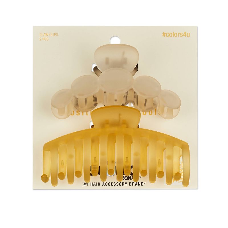 sc&#252;nci be-&#252;-tiful Frosted Claw Clips - Yellow - 2pcs, 1 of 8