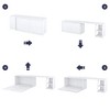 CAVINAS Queen Size Murphy Bed Modern Wooden Bed Frame with Rotating Desk and Shelves for Bedroom - 4 of 4