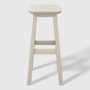 WestinTrends Malibu 24" All Weather Hdpe Outdoor Patio Square Backless Counter Stool - 1 of 4