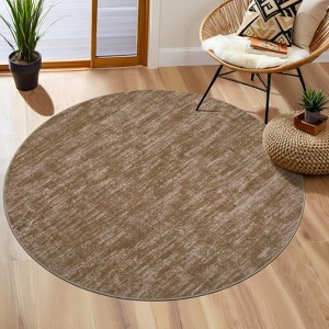 Washable Modern Solid Non Slip Area Rugs for Bedroom Living Room, Low Pile Soft Carpet for Home Office - 1 of 4