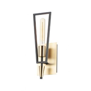 Maxim Lighting Wings 1 - Light Wall Light in  Black/Satin Brass - 1 of 4