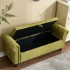 CAVINAS Industrial Rivet Storage Ottoman Bench, Upholstered Ottoman Foot Rest, Button Tufted Ottoman with Hidden Storage, End-of-Bed Bench - 2 of 4
