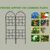 2pcs Garden Trellis, Garden Arch Trellis, Metal Garden Arbor Trellis Climbing, Plants Support Arch - 3 of 4