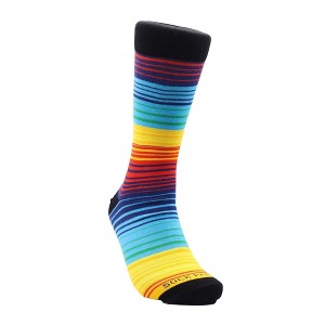 Vibrant Rainbow Stripes Socks from the Sock Panda (Men's Sizes Adult Large) - 1 of 4