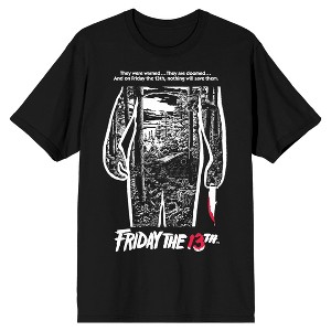 Friday the 13th Movie Poster Men's Black Tee - 1 of 2